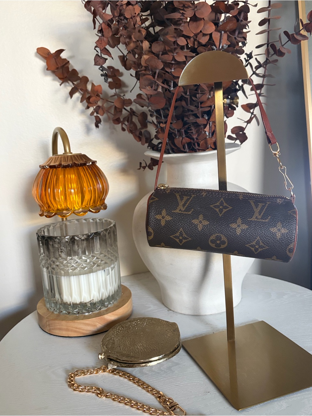 Louis Vuitton Monogram Mini Papillon In Brown And Gold